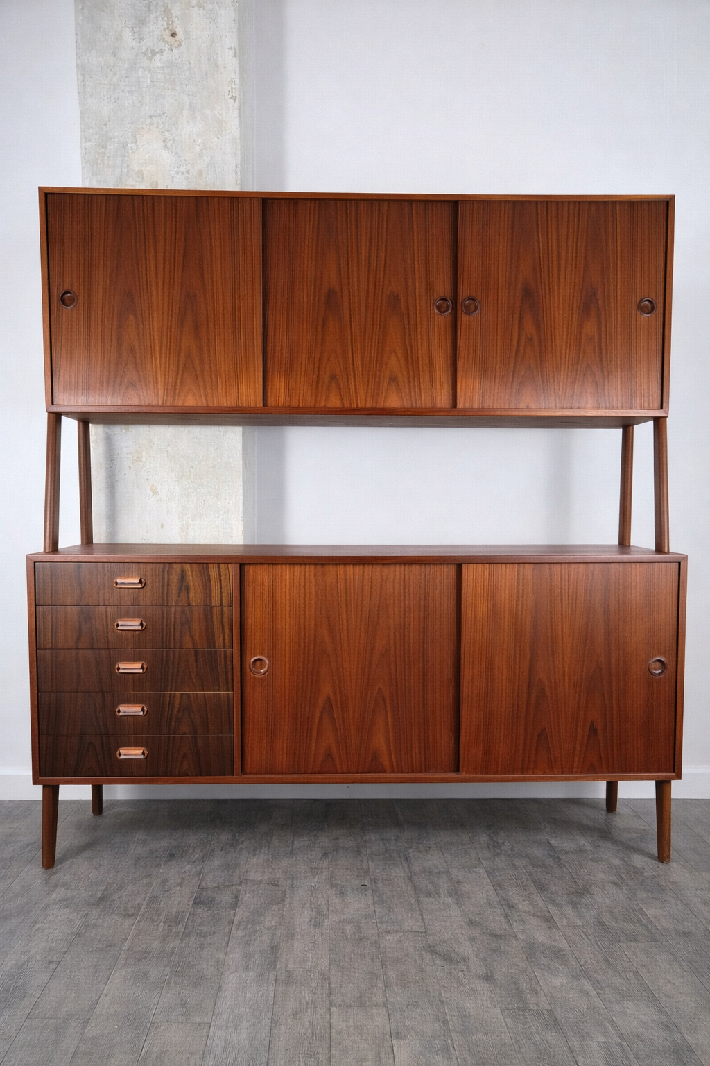 Enfilade en teck de Gunni Omann, design danois vintage années 1960 — Atelier 56 Paris