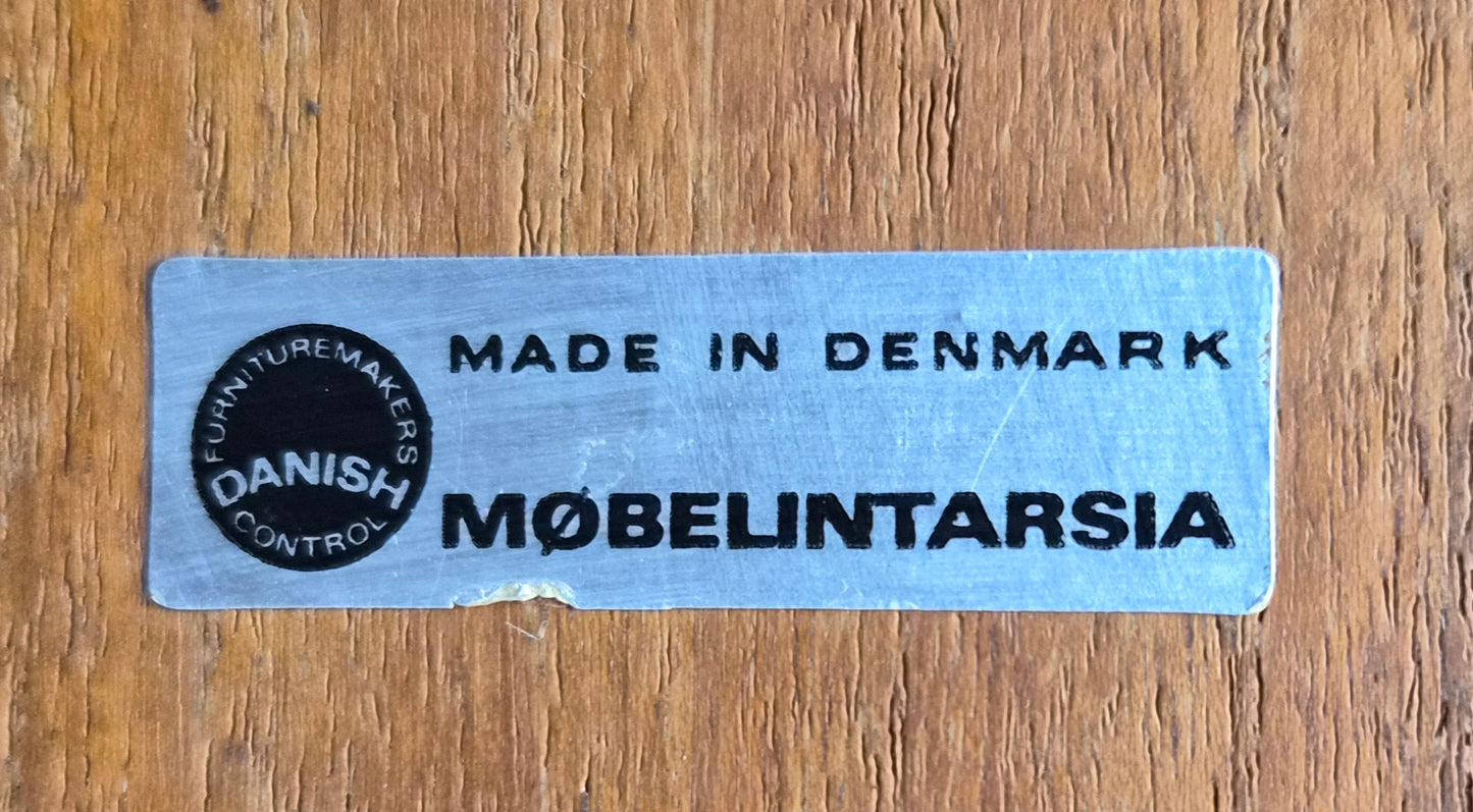 Table basse ronde en teck et corde par pour Møbelintarsia, Danemark, 1960 – détail du piètement – en teck – Danemark, années 1960 – Atelier 56