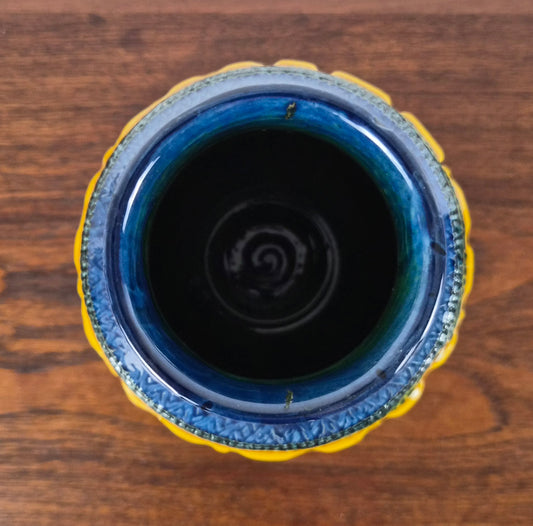 Vase en terre cuite émaillé à décor scraffito par Aldo Londi pour Bitossi, Italie, 1960